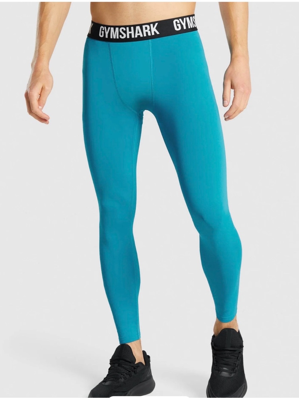 Gymshark Element Baselayer Leggings in a blue colorway.
